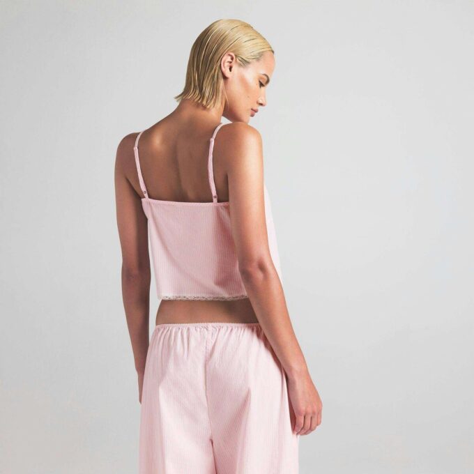 Nattbluse i bomullspoplin