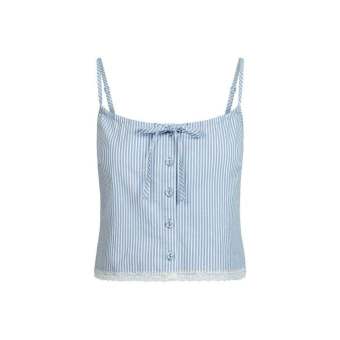 Nattbluse i bomullspoplin