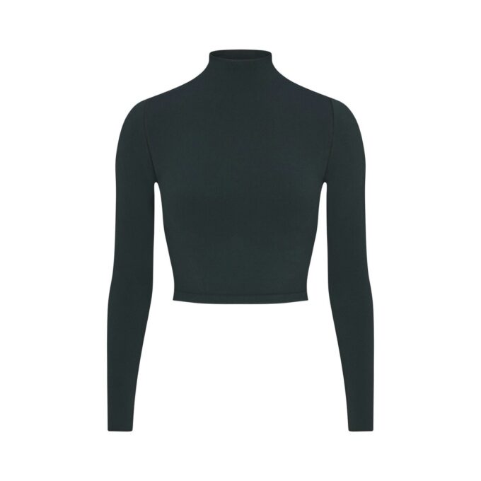 NikeSKIMS VINTAGE SØMLØS CROP-TOP MED HØY HALS