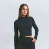 NikeSKIMS VINTAGE SØMLØS CROP-TOP MED HØY HALS
