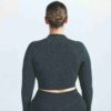 NikeSKIMS VINTAGE SØMLØS CROP-TOP MED HØY HALS