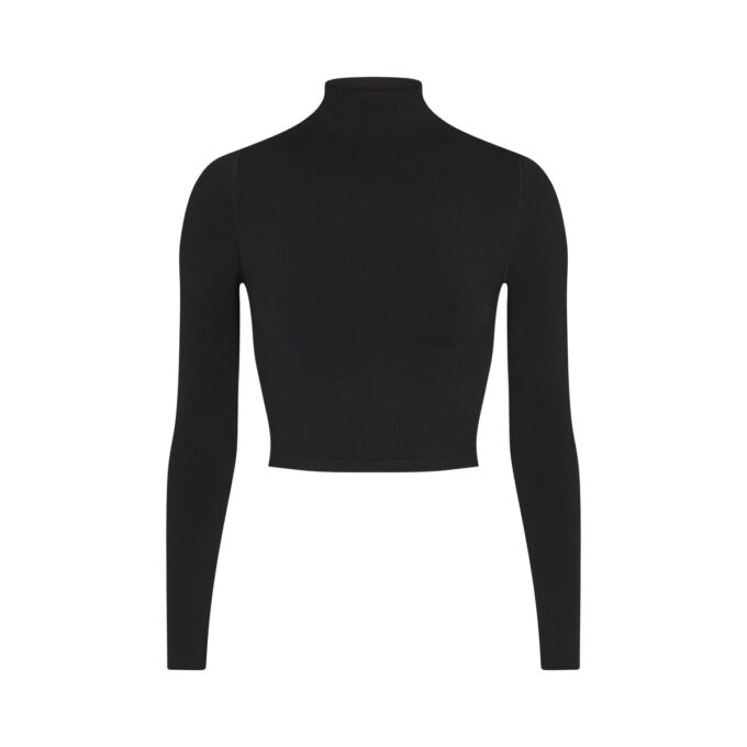 NikeSKIMS VINTAGE SØMLØS CROP-TOP MED HØY HALS