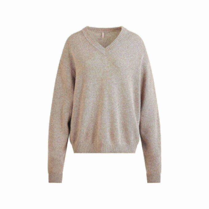 OVERSIZED GENSER I ULLCASJMIR MED V-HALS