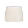 Sett med ribbet bomullsshorts og -truse