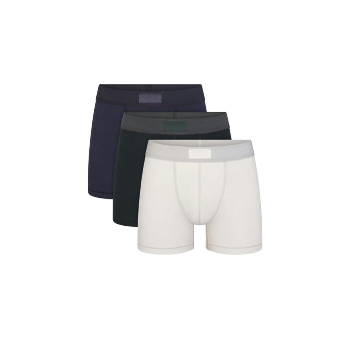 SKIMS BOMULL HERRE 7,5 cm BOXERSHORT 3-PAKNING