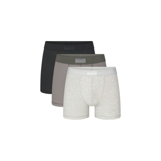 SKIMS BOMULL HERRE 7,5 cm BOXERSHORT 3-PAKNING