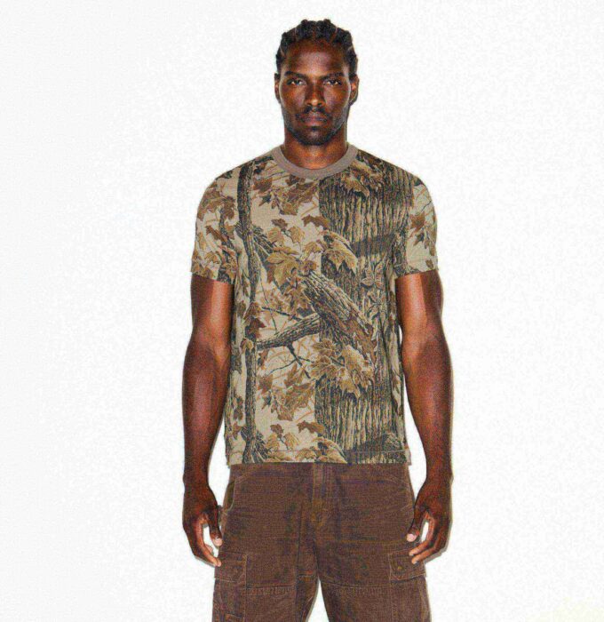 SKIMS COTTON HERRE REALTREE KLASSISK T-SKJORTE
