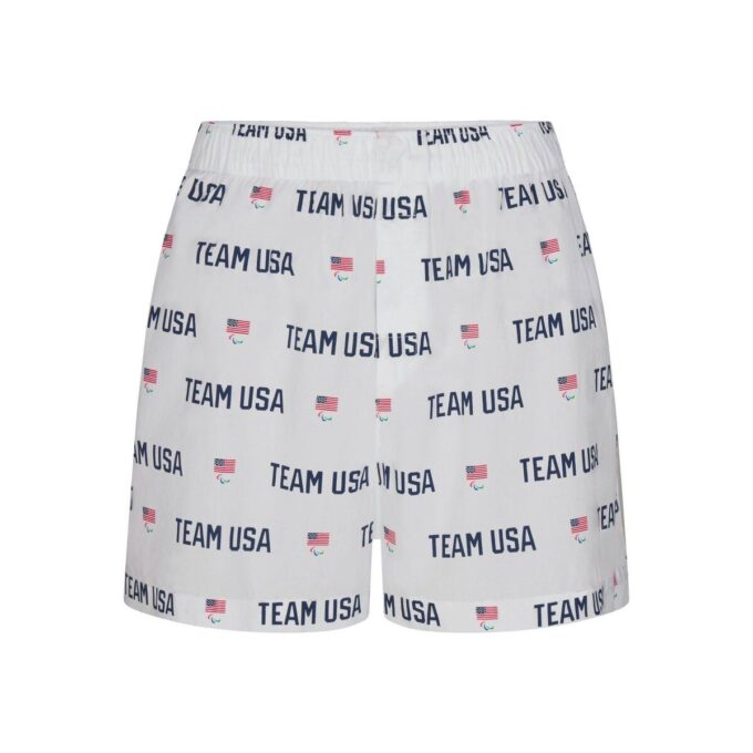 SKIMS FOR TEAM USA BOMULL POPLIN SØVN PARALYMPISK BOXER