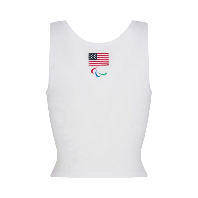 SKIMS FOR TEAM USA BOMULLSRIBBEDE PARALYMPISK TANK