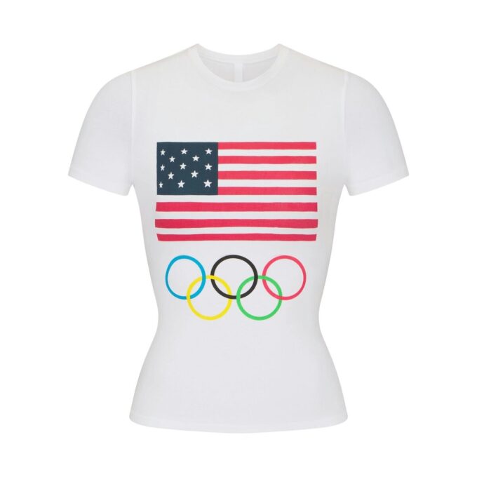 SKIMS FOR TEAM USA OL-T-SKJORTE I BOMULL