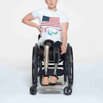 SKIMS FOR TEAM USA PARALYMPISK T-SKJORTE I BOMULL