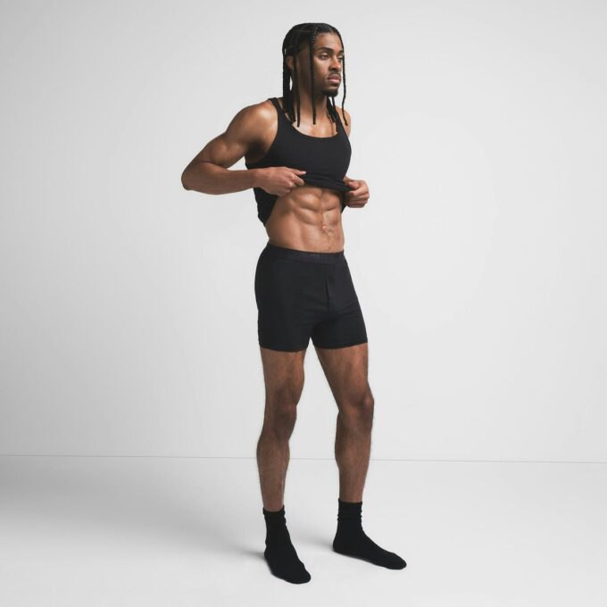 SKIMS STRETCH HERRE STRIKKET BOXER