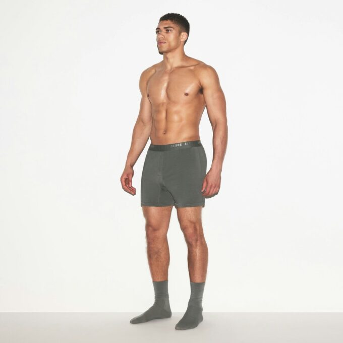 SKIMS STRETCH HERRE STRIKKET BOXER 3-PAKNING