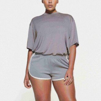 SKIMS TRACK MESH OVERSIZED T-SKJORTE