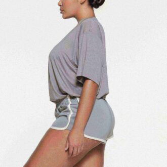 SKIMS TRACK MESH OVERSIZED T-SKJORTE