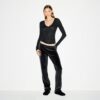 SLIM VELOUR BUKSE