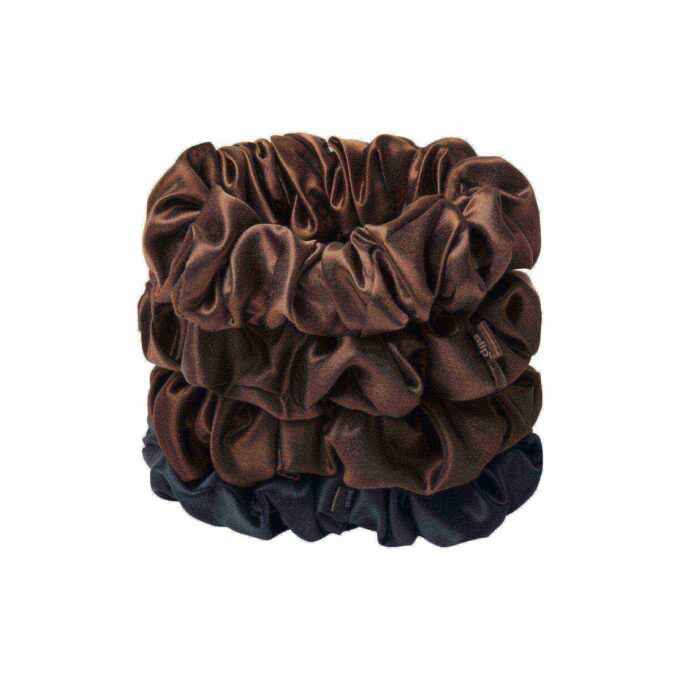 SLIP X SKIMS PURE SILK STORE SKRUNCHIES 4-PAKNING