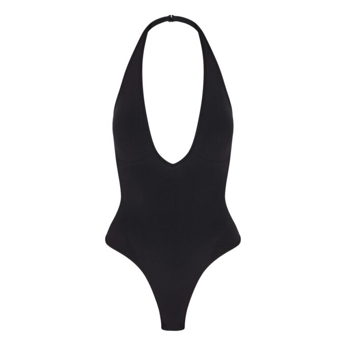 SØMLØS SKULPT DYPT UTSPRUNGET THONG-BODY