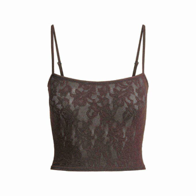 STRIKKET BLONDE-CROPPET CAMI