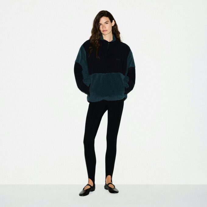 TEDDY OVERSIZED HALV GLIDELÅSGENSER