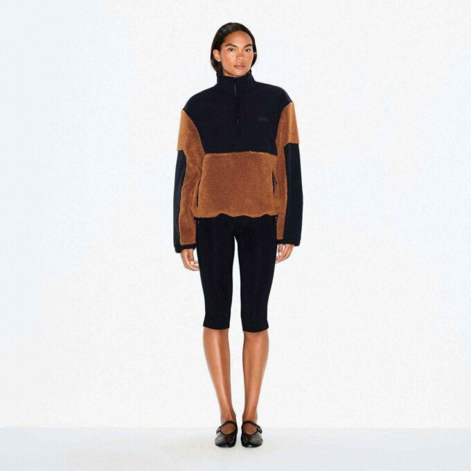 TEDDY OVERSIZED HALV GLIDELÅSGENSER