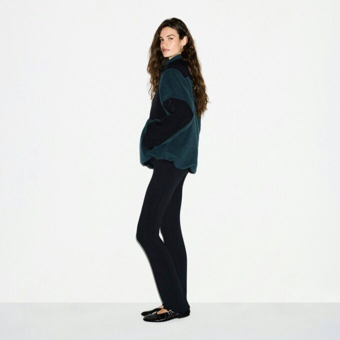 TEDDY OVERSIZED HALV GLIDELÅSGENSER