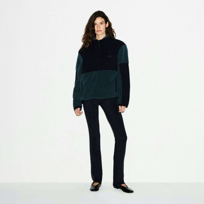 TEDDY OVERSIZED HALV GLIDELÅSGENSER