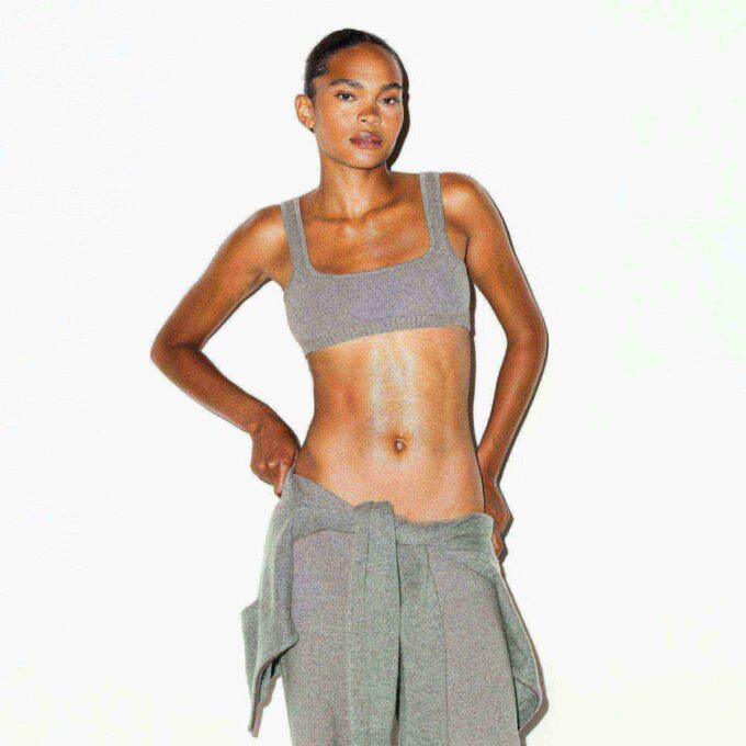 Teksturert strikket bralette
