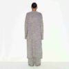 TEKSTURERT STRIKKET LANG CARDIGAN