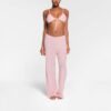 TRANSPARENT FLØYELSBRALETTE MED KNYTING FORAN