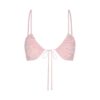 TRANSPARENT FLØYELSBRALETTE MED KNYTING FORAN
