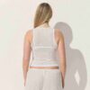 TRANSPARENT RIBBE-TANKE MED CREWNECK-HALS