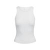 TRANSPARENT RIBBE-TANKE MED CREWNECK-HALS