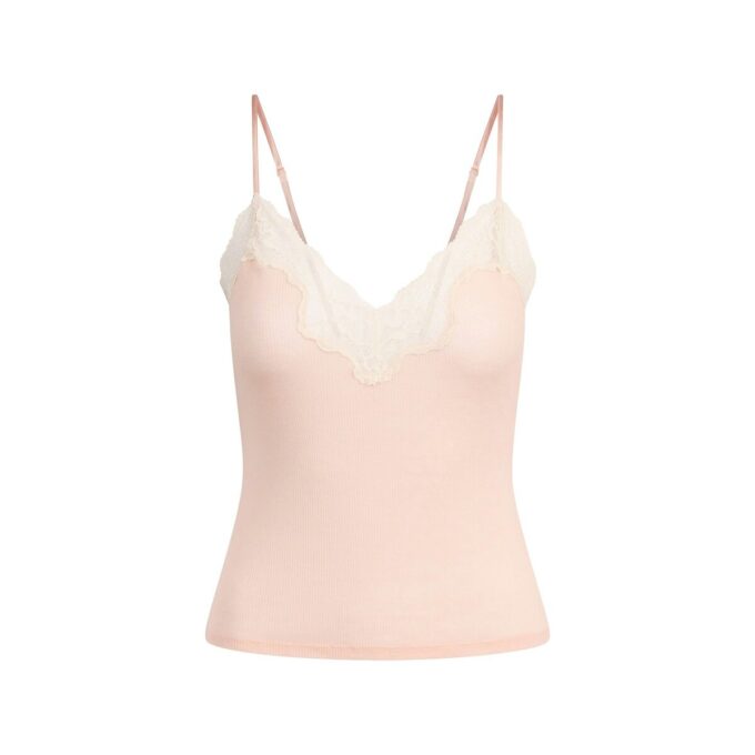 TRANSPARENT RIBBELT BLONDE-CAMI