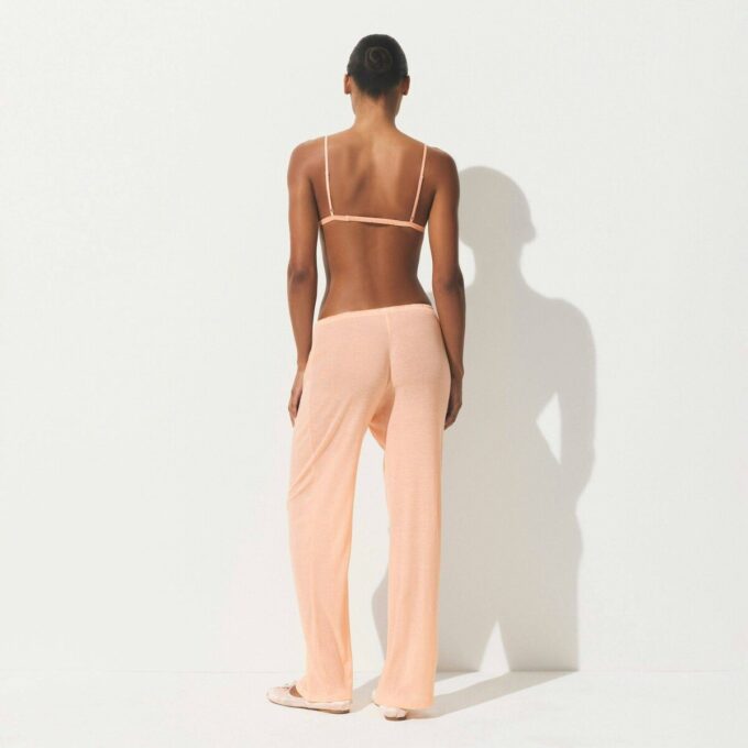 TRANSPARENT RIBBELT BLONDE TREKANT BRALETTE