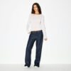 TRANSPARENT RIBBELT LANGERMET TOPP MED RUND HALS