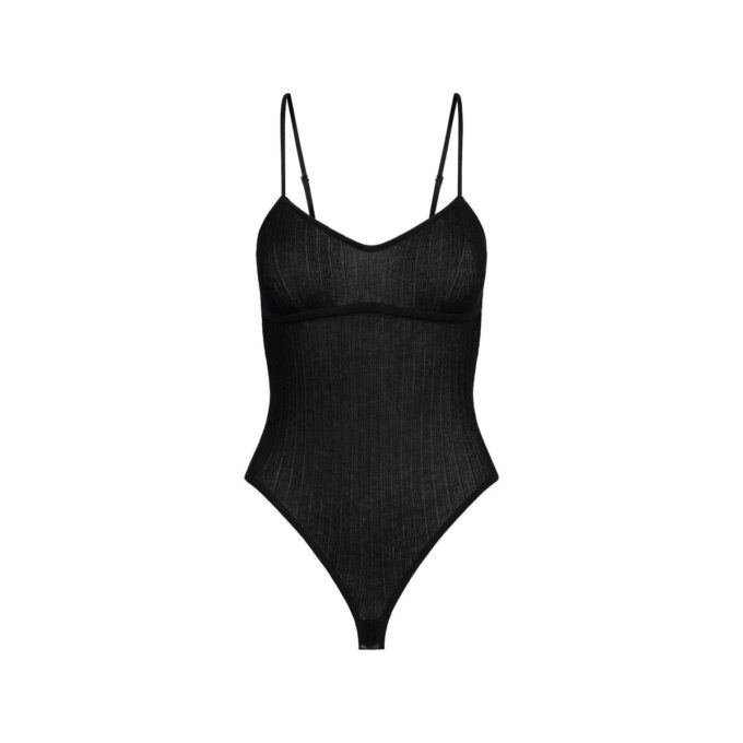 TRANSPARENT STRIKKET CAMI-BODY