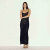 TRANSPARENT STRIKKET LANG CAMI-KJOLE