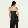 TRANSPARENT STRIKKET LANG CAMI-KJOLE