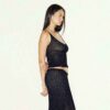 TRANSPARENT STRIKKET UTDYPET TANK