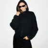 TYGG FLEECE BOXY GLIDELÅS-HETTEGENSER