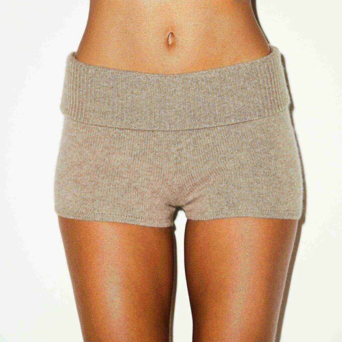 ULL OG KASJMIR MED FOLD-OVER-SHORT