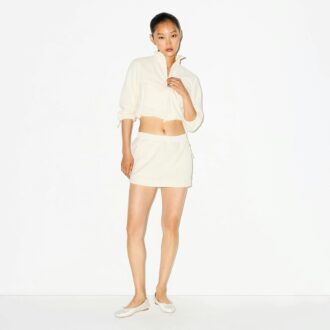 UTENDØRS FLEECE CROPPED 3/4 ERME JAKKE