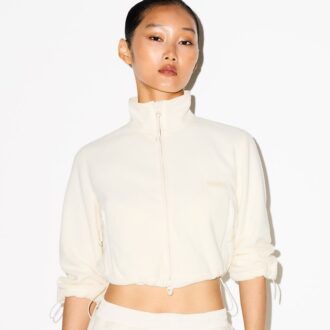 UTENDØRS FLEECE CROPPED 3/4 ERME JAKKE