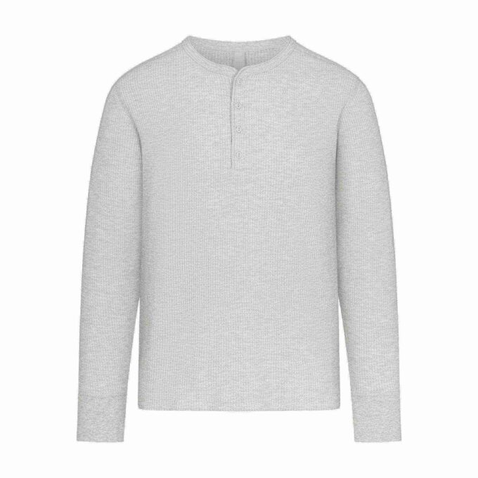VAFFEL HERRE SLIM LANGERMET HENLEY